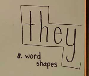 Word shape recognition example