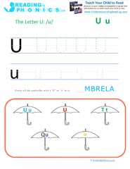 Letter U sound - phonics lesson